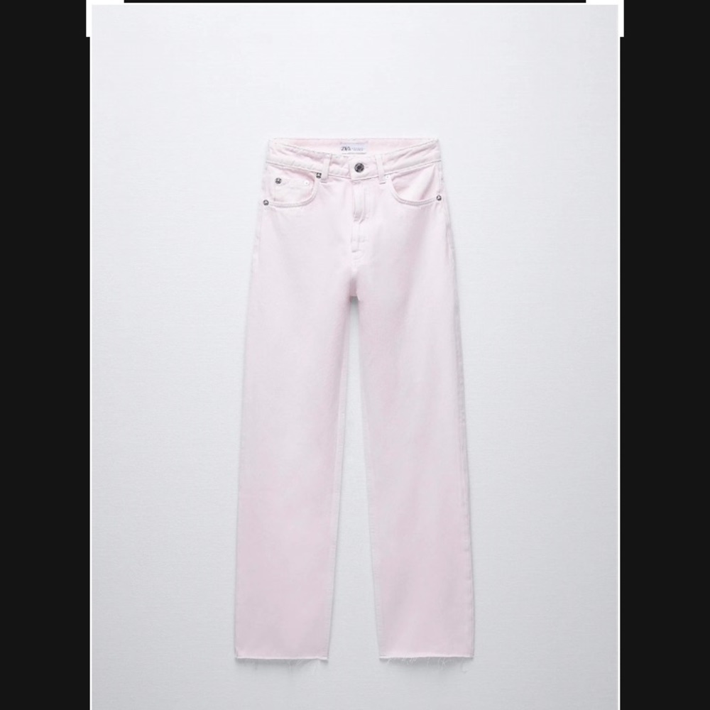 Zara Hi-Rise Straight Leg Cropped Jean - Picture 6 of 8